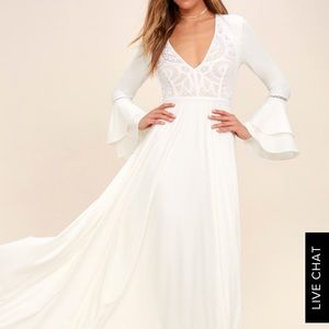 Lulus white lace dress